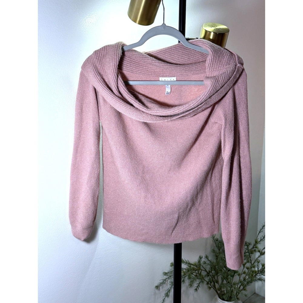 Leith extra soft cowlneck pullover sweater blend dusty rose skirt sweater Medium